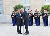 Miloš Zeman a Francois Hollande při státní návštěv...