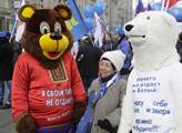 Průvod ke dni národní jednoty v Moskvě. Zúčastnilo...