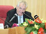 Prezident Miloš Zeman na setkání se zastupiteli v ...