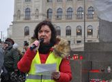 Manifestace se zúčastnila Marta Semelová