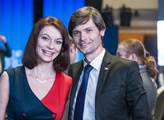 Kandidát na prezidenta Marek Hilšer s manželkou Mo...