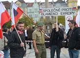 Ne islámské imigraci. Demonstrace v Ostravě