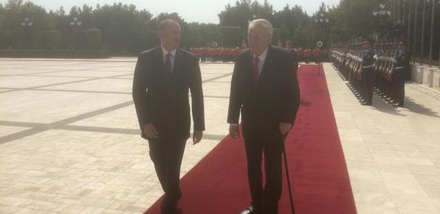 Miloš Zeman po soukromém jednání s ázerbájdžánským prezidentem vystoupil před novináře a padla tato slova