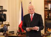Prezident Václav Klaus pronesl poslední novoroční ...