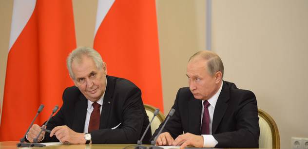 Vaše návštěva bude symbolem přátelství mezi Českem a Ruskem, vzkázal Putin Zemanovi