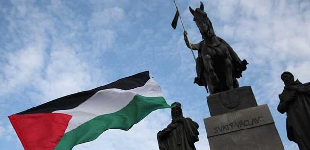  V centru Prahy vyjádřili Palestinci solidaritu se soukmenovci