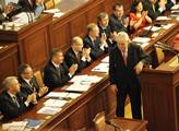 Prezident Miloš Zeman pronesl ve sněmovně projev p...
