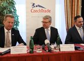 Tisková konference CzechTrade, kde ministr průmysl...