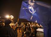 České mírové hnutí: Na Václavském náměstí se uskutečnila demonstrace proti NATO