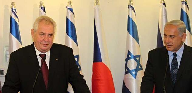 Česká republika je nejlepším přítelem Izraele na východní polokouli, oznámil Netanjahu vedle Zemana