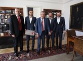 Prezident Miloš Zeman přijal úspěšné fotbalisty SK Slavia Praha