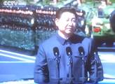 Čínský prezident Si Ťin-pching na vojenské přehlíd...