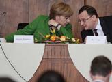 Angela Merkelová a Petr Nečas zavítali na půdu Prá...