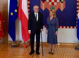 Přivítání chorvatskou prezidentkou Kolindou Grabar...