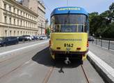 Slavnostní vypravení tramvaje v ukrajinských národ...