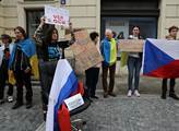 Demonstrace proti předsednictví Ruska v Radě bezpe...