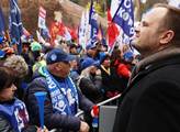Demonstrace odborového svazu KOVO proti důchodové ...