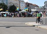 Protest proti vládě na Václavském náměstí, který p...