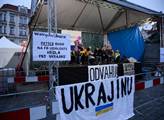 Demonstrace Křídla pro Ukrajinu -  o podpoře uzavř...