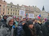 Demonstrace a pochod proti povinnému očkování v Pl...