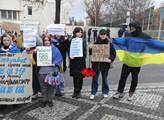 Ukrajinská demonstrace proti mobilizaci v Rusku. A...