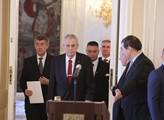 Prezident Miloš Zeman přijal demisi vlády premiéra...