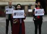 Protest proti Ázerbájdžánské agresi v Náhorním Kar...