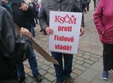 V Plzni se konal levicový protest