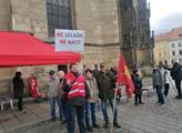V Plzni se konal levicový protest