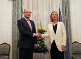 Premiér Bohuslav Sobotka přijal šéfku diplomacie E...