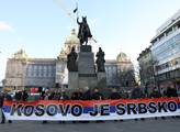Protestní akce proti odtržení Kosova od Srbska spo...