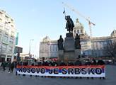 Protestní akce proti odtržení Kosova od Srbska spo...