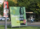 Volební kampaň v ulicích německých Drážďan. Volby ...