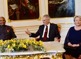 Indický prezident Rám Náth Kóvind na návštěvě ČR
