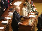 Projev prezidenta Miloše Zemana ve sněmovně. Podpo...