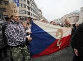 Odbory uspořádaly na Václavském náměstí demonstrac...