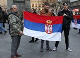 Demonstrace proti odtržení Kosova od Srbska s názv...
