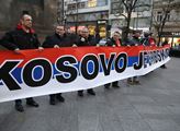 Demonstrace proti odtržení Kosova od Srbska s názv...