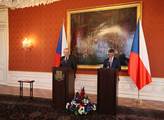 Prezident Miloš Zeman a ministr financí Andrej Bab...