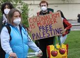 Protest na podporu Palestiny a proti nelegálním iz...