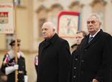 Prezident republiky Miloš Zeman a exprezident repu...