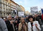 Na Václavském náměstí proběhla demonstrace proti p...