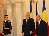 Miloš Zeman s rumunským prezidentem Traianem Bases...