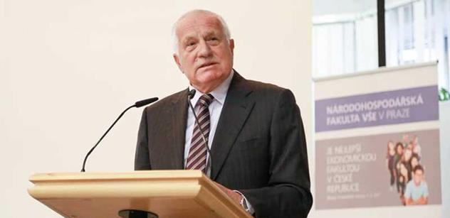 Václav Klaus v přítomnosti Zemana: O to se s vámi budu přít až do konce světa
