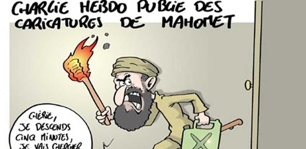 Na německou redakci, která přetiskla karikatury Mohameda, někdo zaútočil zápalnými lahvemi