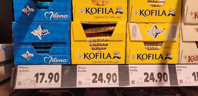 24,90 Kč, před pár lety 6,90 Kč. Lidé házejí sladkosti zpět do regálů