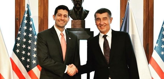 Premiér Babiš jednal s předsedou Sněmovny reprezentantů USA Paulem Ryanem