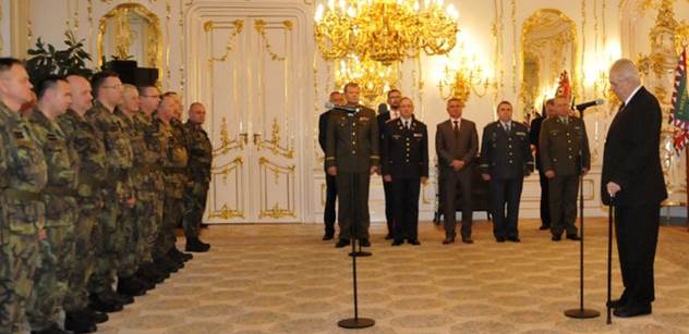 Prezident Miloš Zeman přijal velitele jednotek aktivní zálohy
