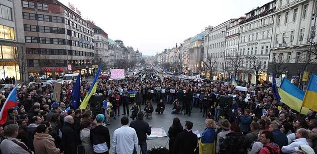 V Česku se znovu demonstrovalo za Ukrajinu. Zazněly i písně Kryla