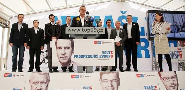 Kalousek odstartoval kampaň TOP 09 bez předsedy. Schwarzenberga zdržela policie